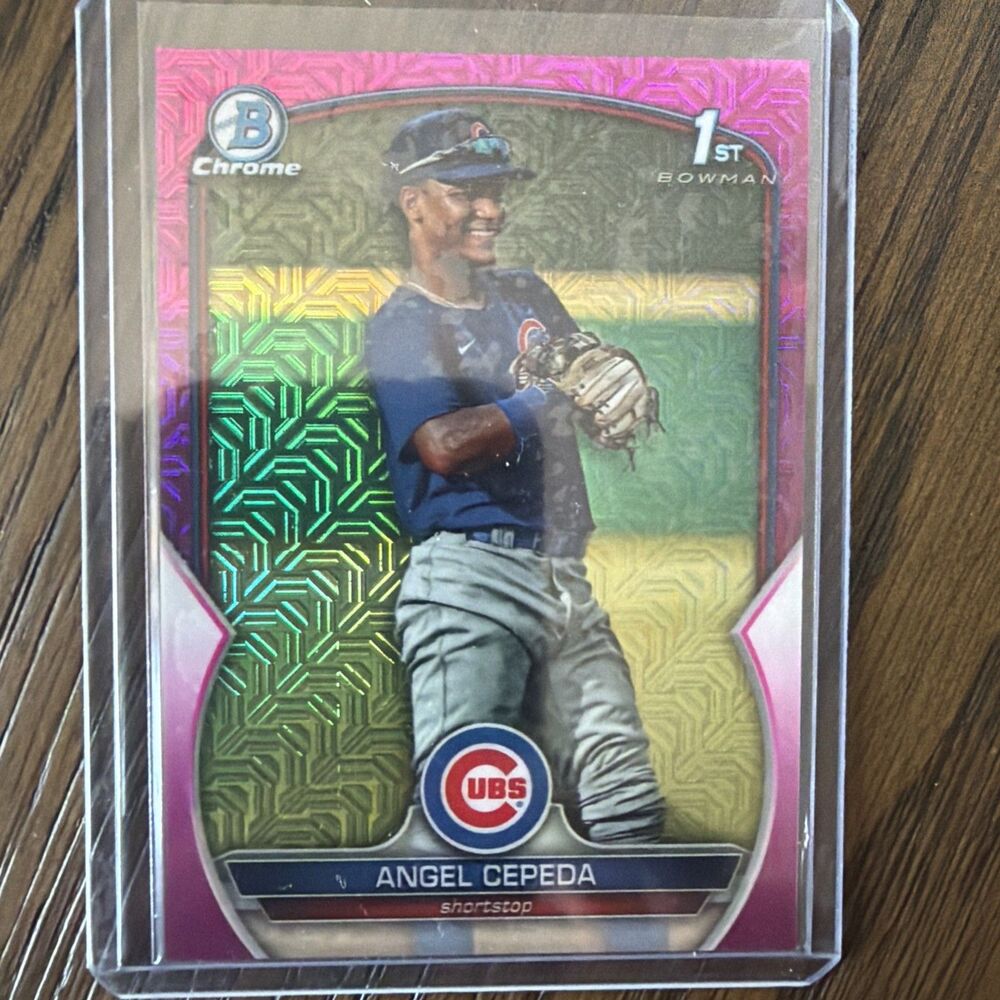 2023 Bowman Chrome Angel Cepeda #BCP-205 Fuchsia Pink Vapor 70 /199